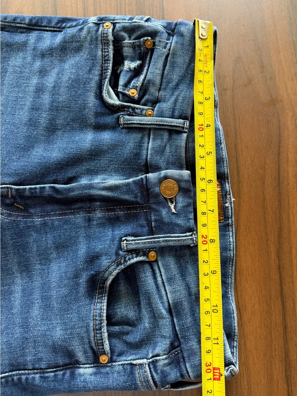 MOTHER High Waisted Looker Skinny Jeans Teaming Up Blue Size 25